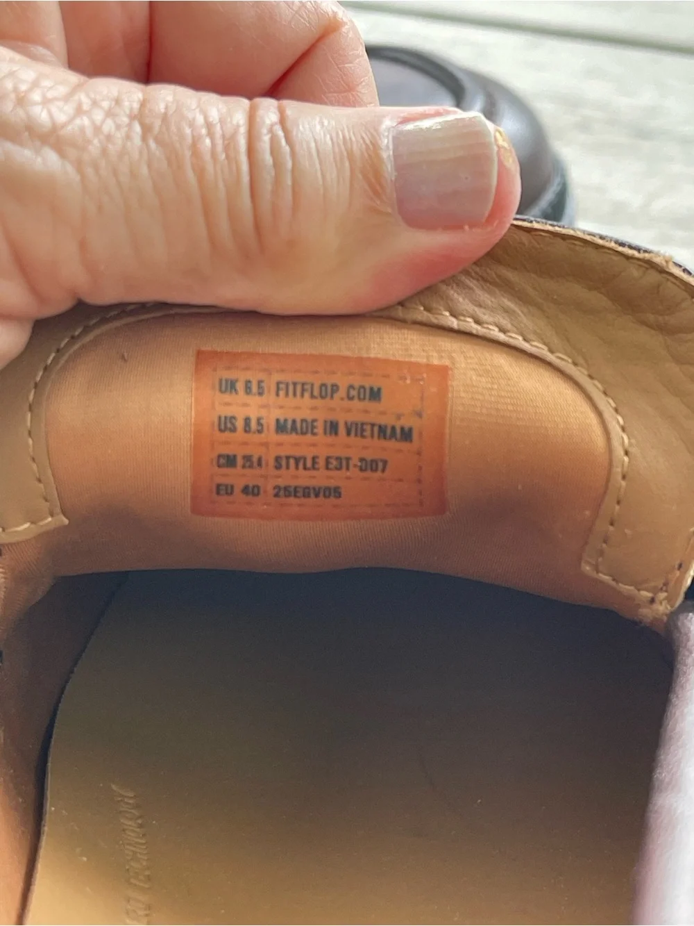 FitFlop F Luna Square Chain Brown Leather Loafer Womens Size 8.5